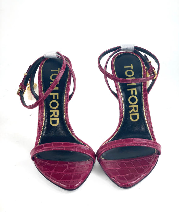 Tom Ford Stamped Croc Padlock 105mm Sandals