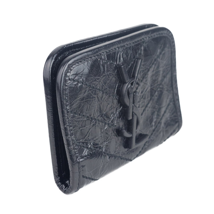 Saint Laurent Crinkled Calfskin Niki Wallet