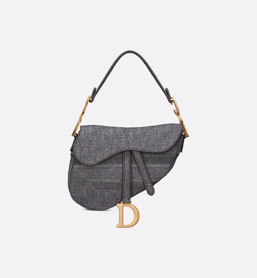 DIOR SADDLE BAG GRAY DENIM