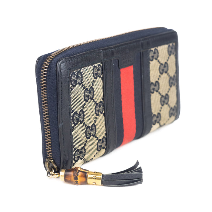 Gucci Ophida GG Wallet Navy
