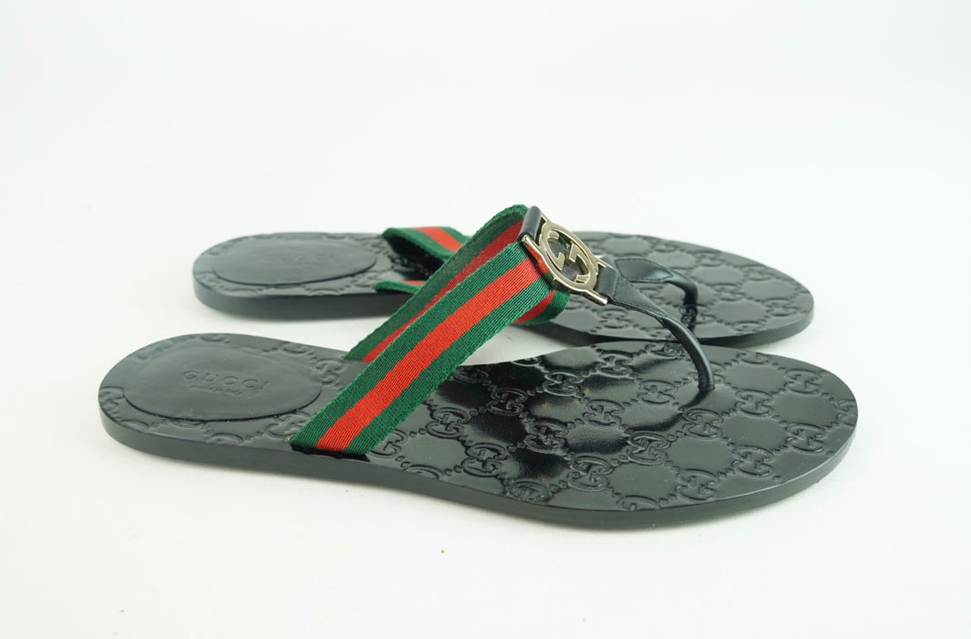 Gucci GG Web Thong Sandal