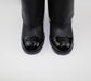 CHANEL CALF LEATHER PATENT CAP TOE  FOLD OVER BOOTS - LuxurySnob