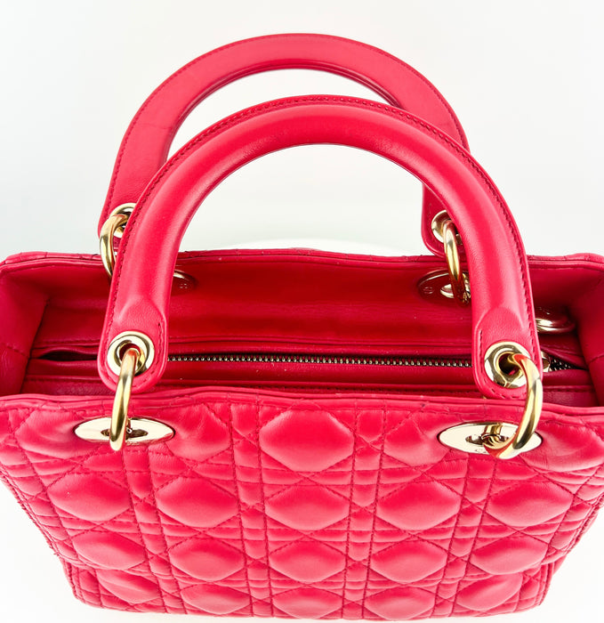 Dior Lambskin Cannage Medium Lady Dior