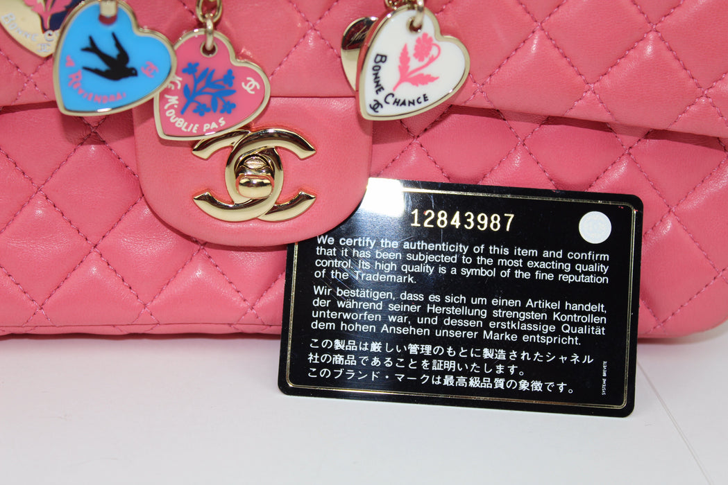 CHANEL SMALL LAMBSKIN FLAP BAG IN PINK - LuxurySnob