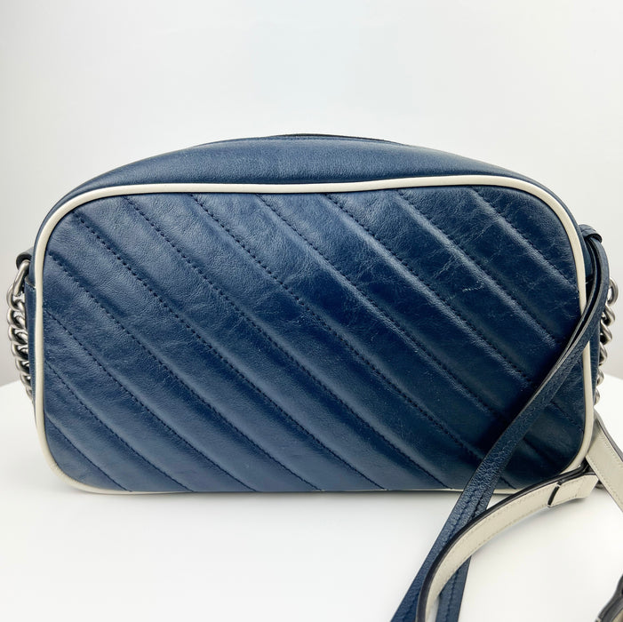 Gucci GG Marmont Navy Camera Bag