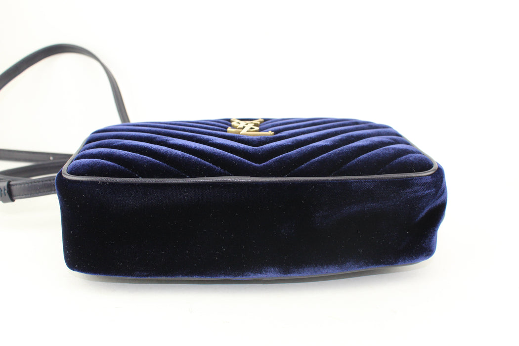 Saint Laurent Velvet Blue Camera bag