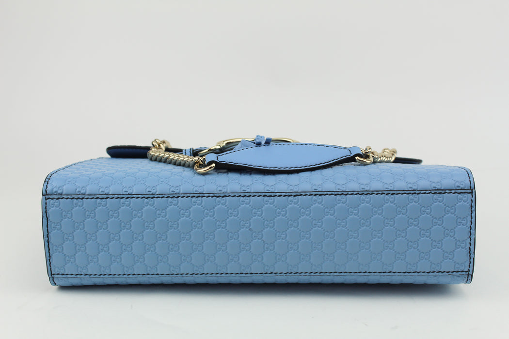 Gucci Emily Guccissima Medium Shoulder bag blue