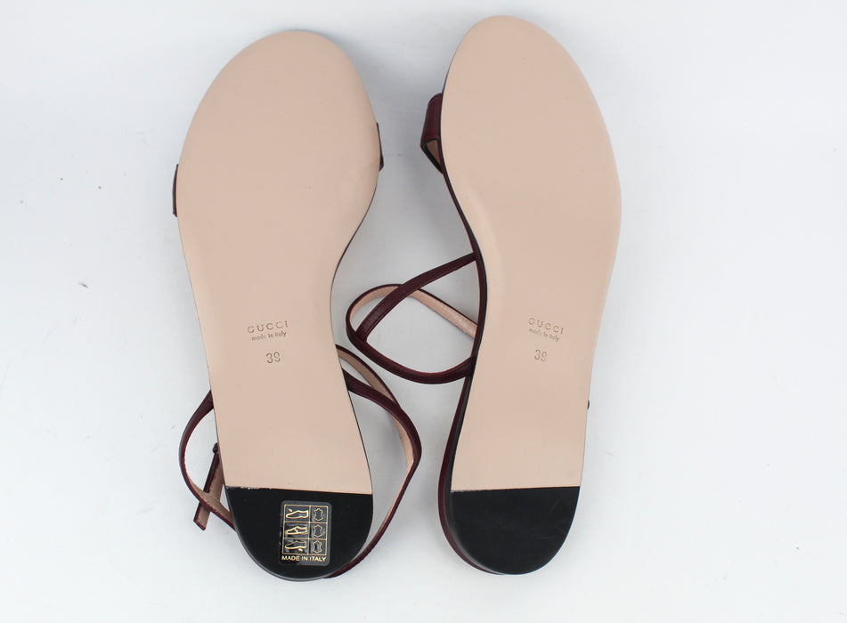 Gucci Marmont Sandal Burgundy