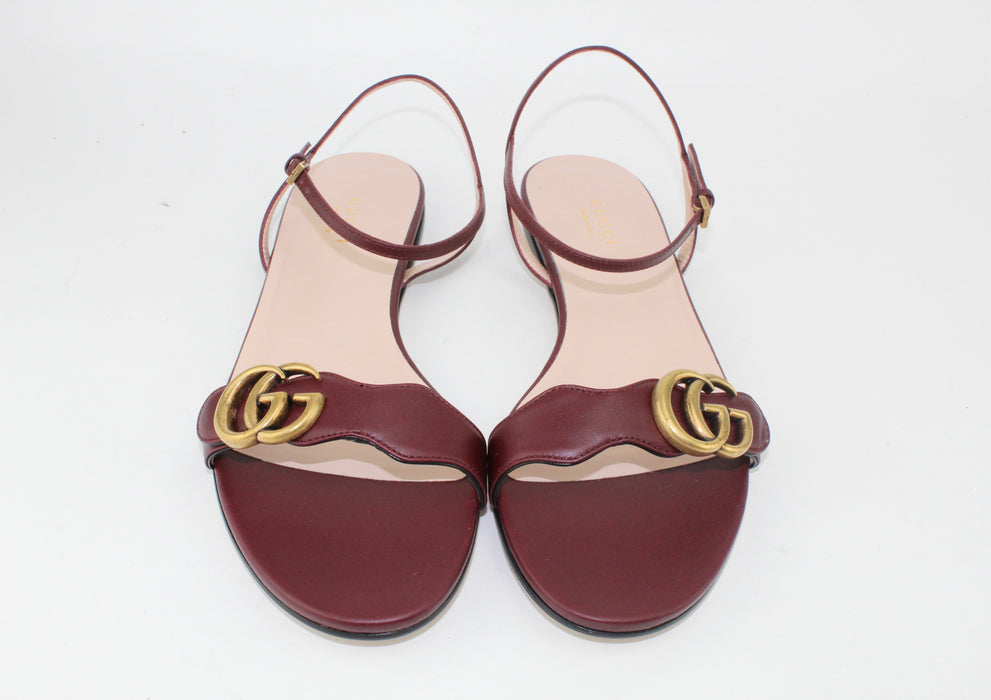 Gucci Marmont Sandal Burgundy