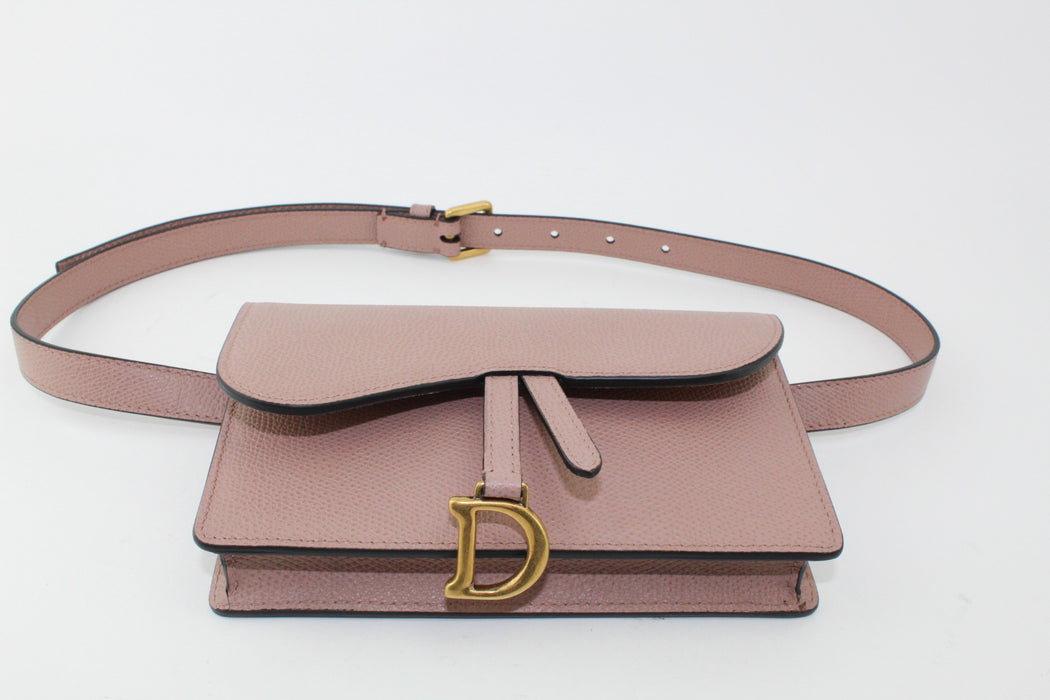 DIOR SADDLE BELT POUCH BLUSH