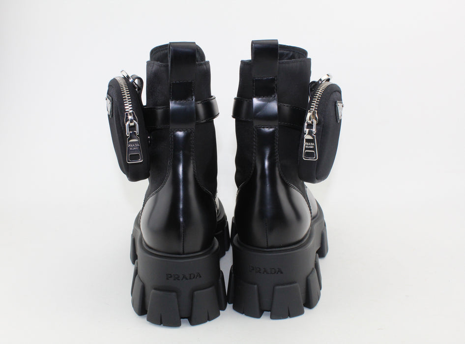 Prada Leather Zip Combat boots