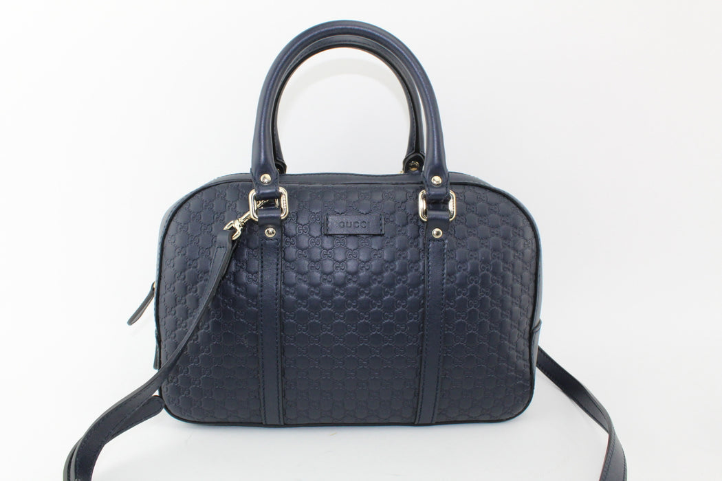 GUCCI GUCCISSIMA MICRO NAVY  BAG