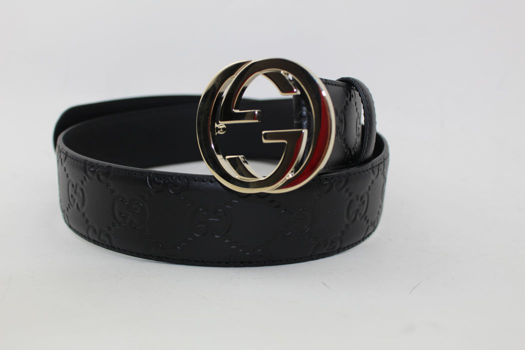 GUCCI SIGNATURE BELT WITH G BUCKLE SIZE 70/28