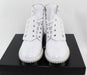 CHANEL CRACKLED CALFSKIN PEARL CHAIN CC BOOTS SIZE 40 - LuxurySnob