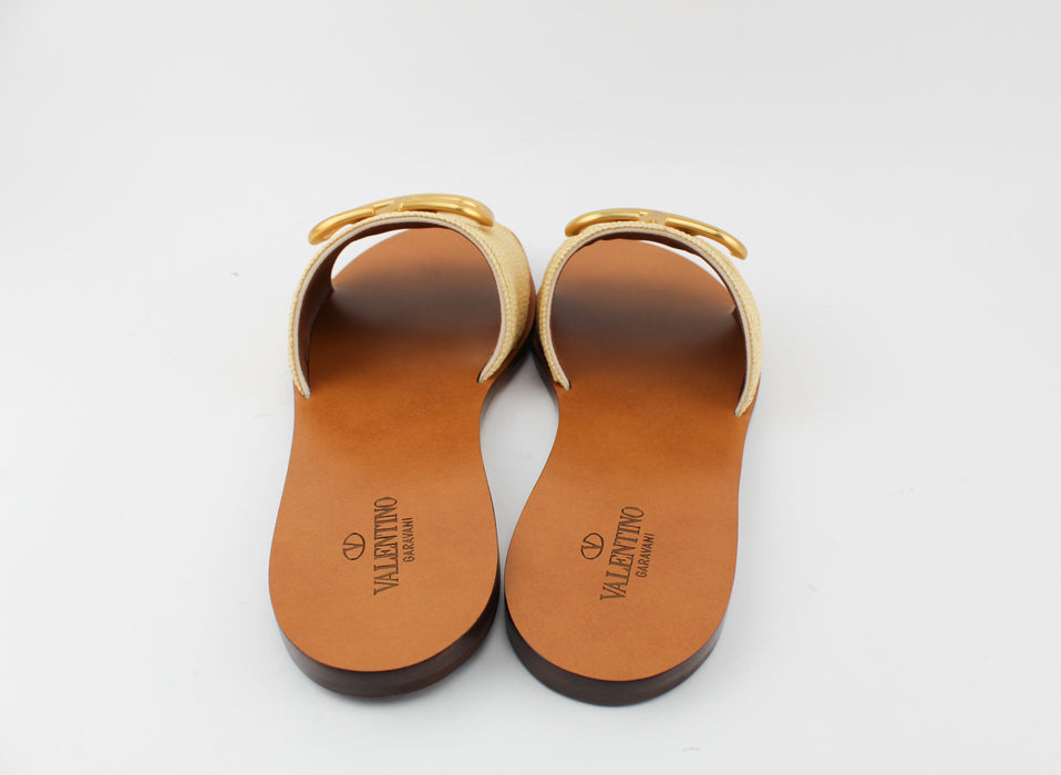 VALENTINO VLOGO RAFFIA SANDALS