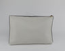 GUCCI WHITE LOGO LARGE LEATHER POUCH