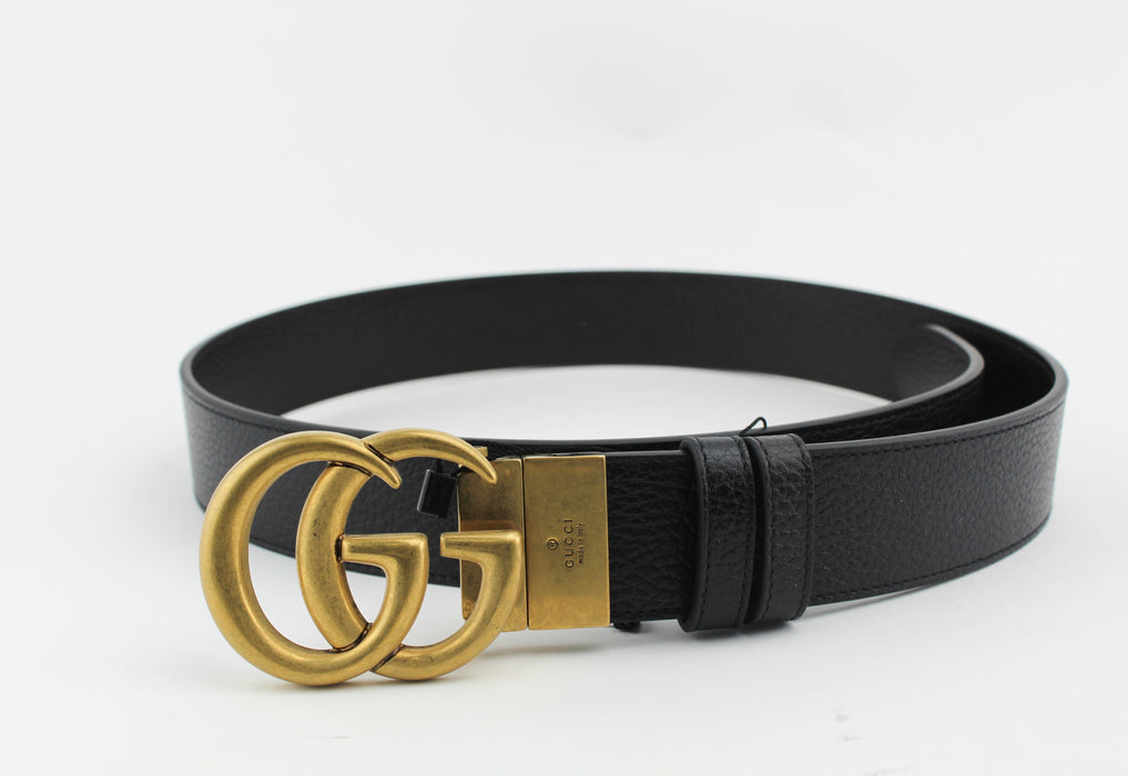 Gucci GG Reversible leather belt in brown/black