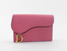 DIOR SADDLE FLAP CARD HOLDER DUSTY PINK