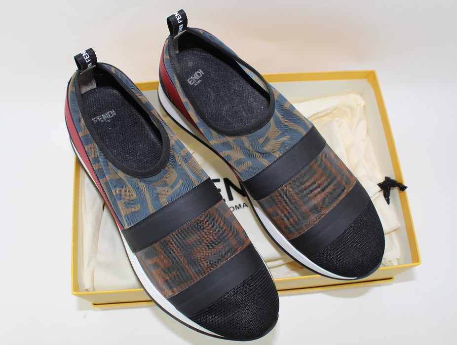 FENDI RUNWAY MESH FF TRAINER SNEAKERS SIZE 39 - LuxurySnob
