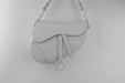 CHALK WHITE SADDLE DIOR OBLIQUE EMBOSSED SMOOTH CALFSKIN BAG