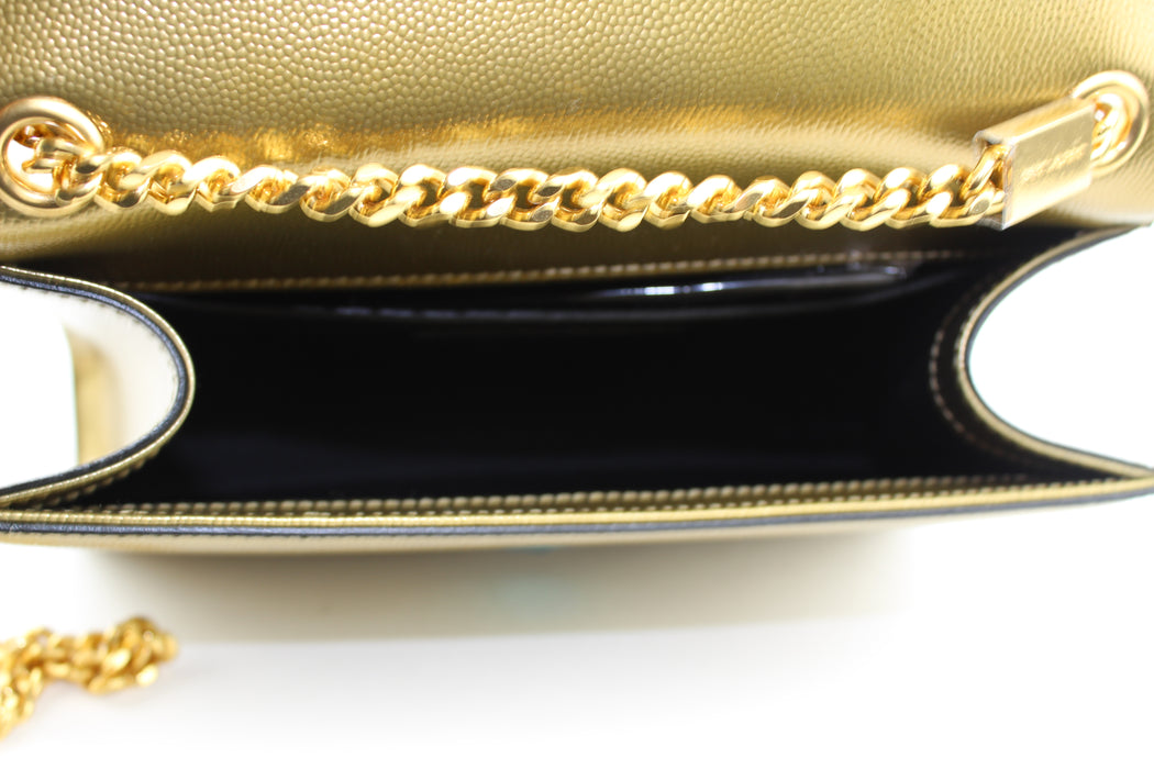 SAINT LAURENT SMALL KATE LEATHER CHAIN BAG