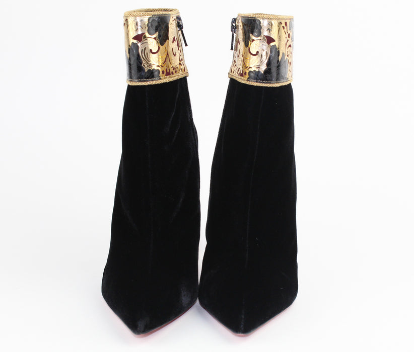 Christian Louboutin Edo Empire Velvet Booties size 40