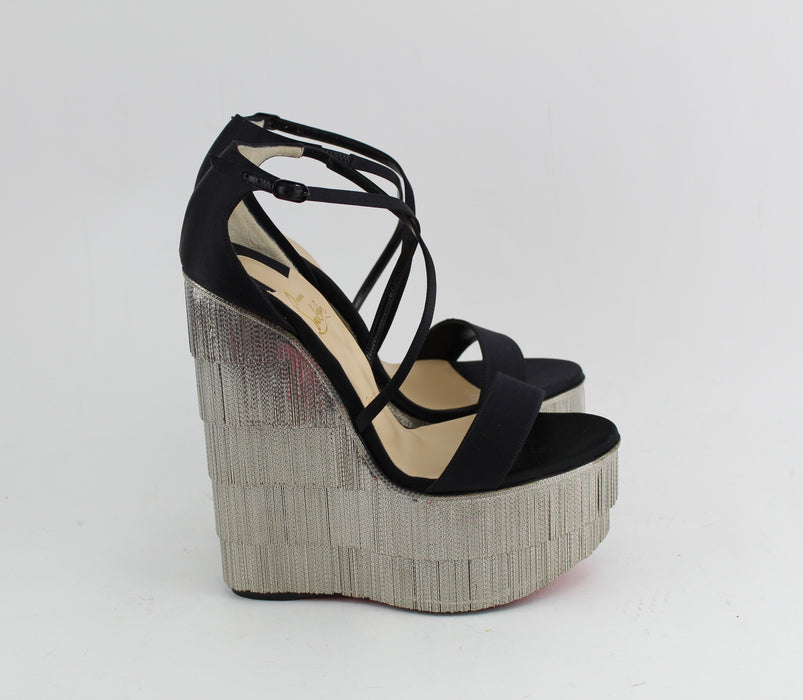 CHRISTIAN LOUBOUTIN FOXTROTTISSIMA CREPE SATIN size 37 - LuxurySnob