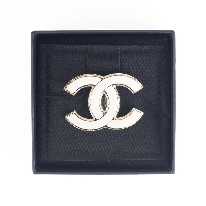 Chanel Golden White brooch