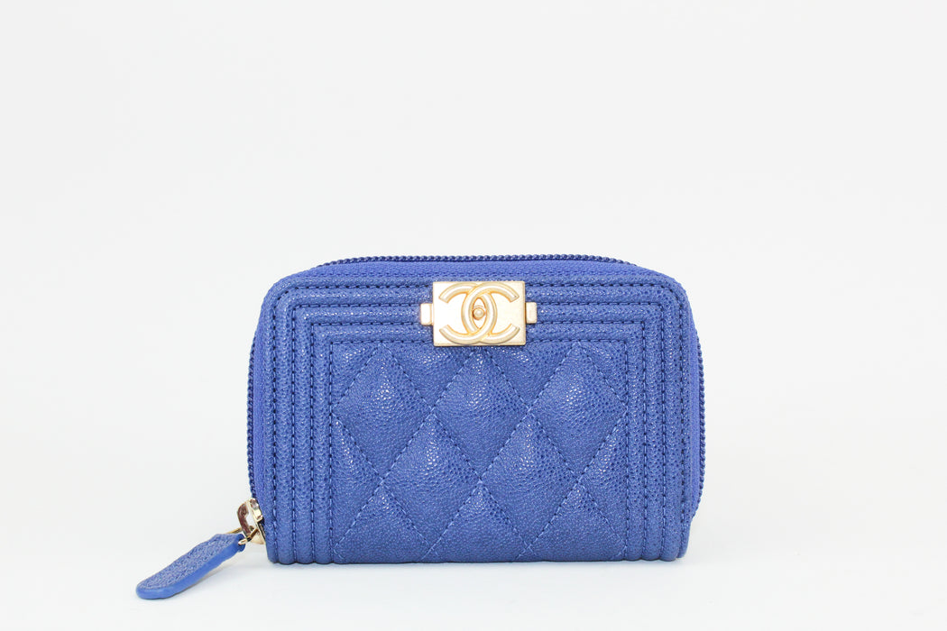 Chanel Boy Zipped Chevron Coin Purse