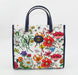 GUCCI FLORA MEDIUM LEATHER TRIMMED PRINTED CANVAS TOTE