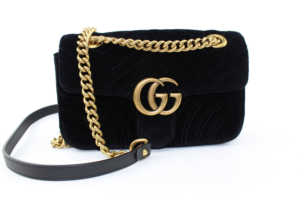 GUCCI GG MARMONT VELVET MINI BAG