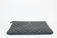 Chanel Large O Case Quilted Caviar Clutch