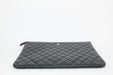 Chanel Large O Case Quilted Caviar Clutch