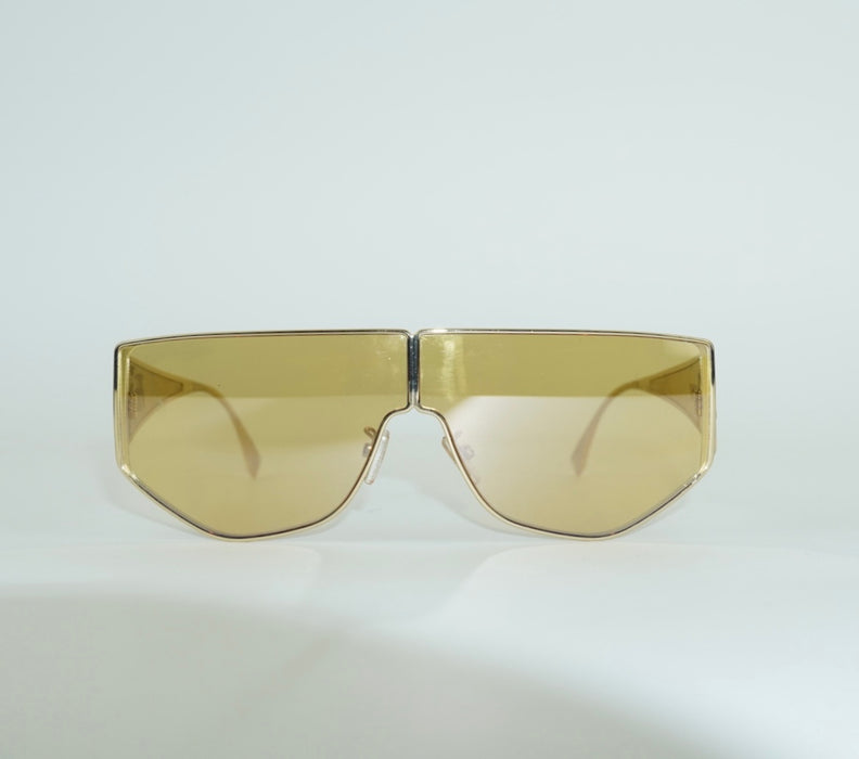 Fendi Logo Metal Shield Sunglasses