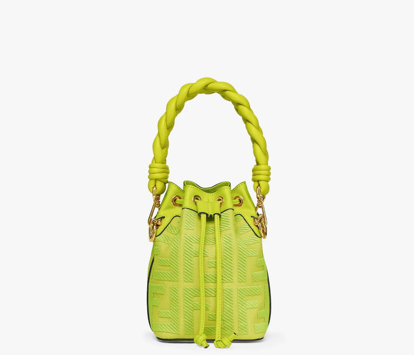 Fendi Mon Tresor Mini Bucket Bag In Acid Green