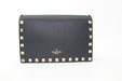 VALENTINO GARAVANI ROCKSTUD SMALL LEATHER FLAP WALLET ON A CHAIN