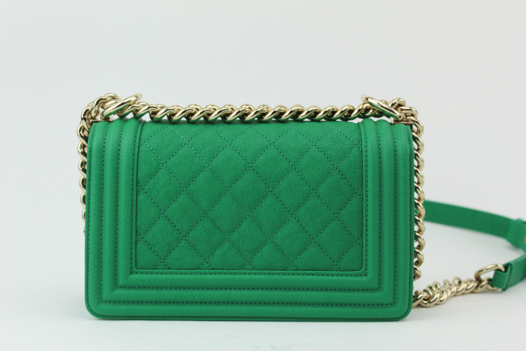 Chanel Small Boy Bag Green