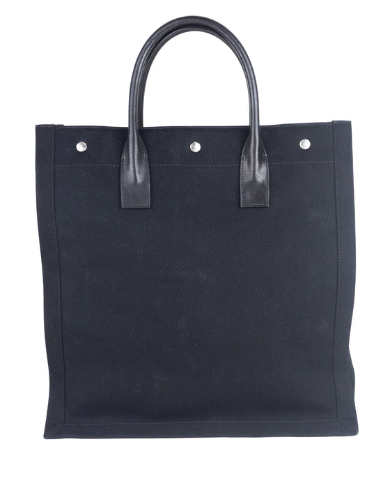 Saint Laurent Black Rive Gauche Shopping Tote