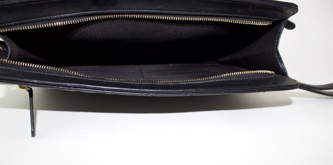 CHANEL LAMBSKIN WRISTLET FLAP POUCH