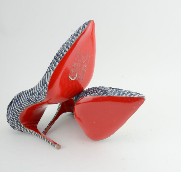 CHRISTIAN LOUBOUTIN PIGALLE FOLLIES 100mm SIZE 36.5 - LuxurySnob