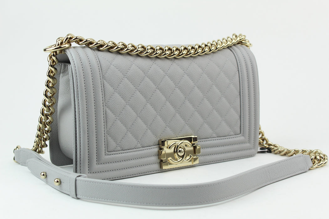 Chanel Medium Grey Boy Bag