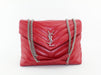 SAINT LAURENT MEDIUM LOULOU BAG RED