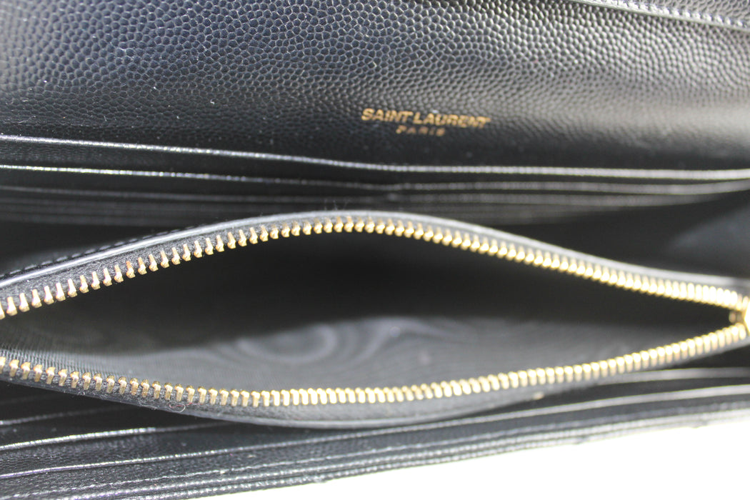 Saint Laurent Monogram Chain Wallet Black
