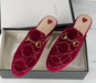 Gucci Princetown Velvet Mules