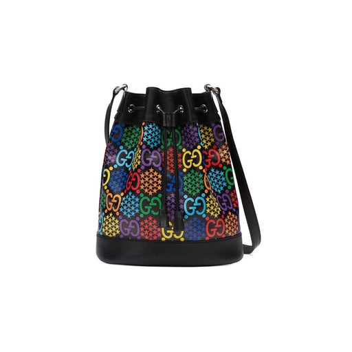 GUCCI BLACK PSYCHEDELIC BUCKET BAG BLACK