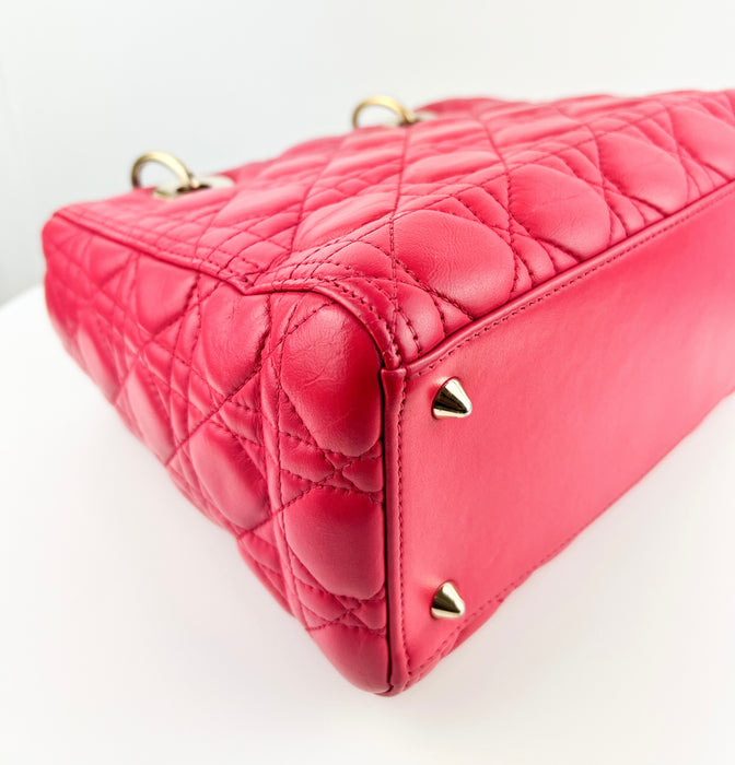 Dior Lambskin Cannage Medium Lady Dior