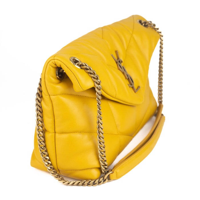 Saint Laurent Puffer Small Shoulder Bag in Saffran