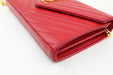 SAINT LAURENT MONOGRAM LEATHER CHAIN BAG RED