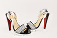 CHRISTIAN LOUBOUTIN VOLUMETRIC 120 BLACK /WHITE SANDALS