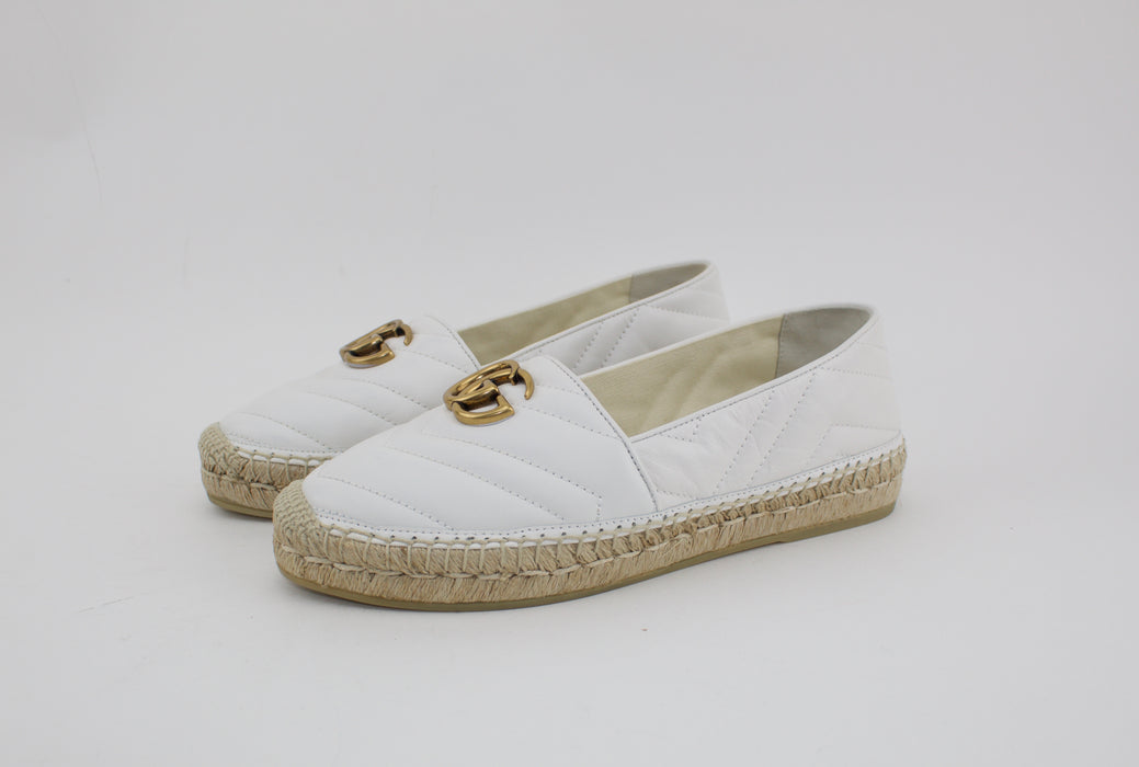 GUCCI WOMEN'S MATELASSÉ ESPADRILLE SIZE 37 